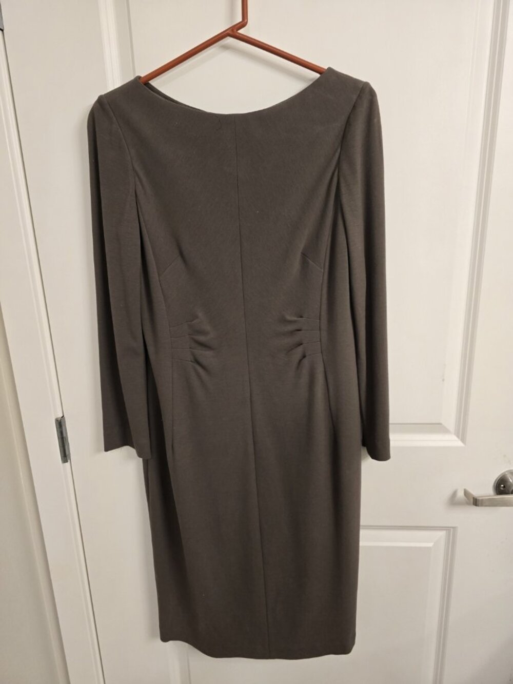 Talbots Petites Dress Size 12P Brown Long Sleeve Sheath New